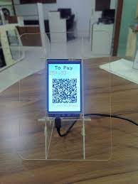 3.5 inch USB Dynamic QR Code Display with Transparent Acrylic Stand